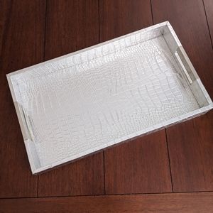 Vinyl Silver Snakeskin Tray